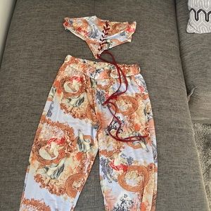 2 piece multi colored set size medium